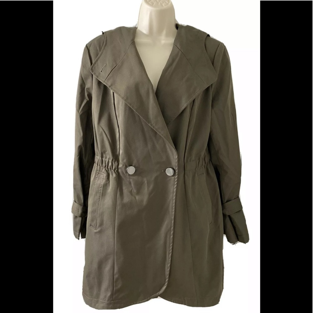 French Connection Trench Coat JACKET Brown SIZE M